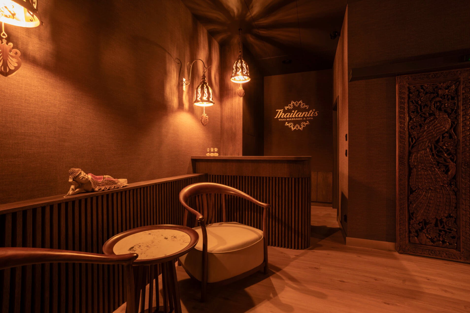 Projekt recepcji Thailantis - Thai Massage&Spa