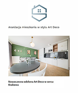publikacja na temat projektu wnętrza apartamentu sleeping in kraków